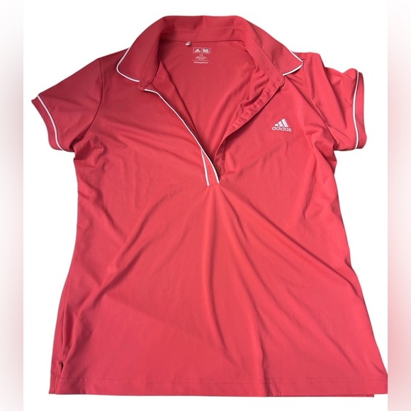 Adidas Women's Pink Polo Shirt - Picture 1 of 4